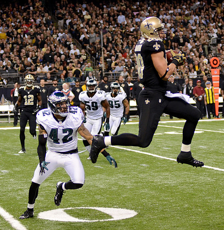 New Orleans Saints QB Drew Brees on tight end Jimmy Graham:  I love having him on my team.