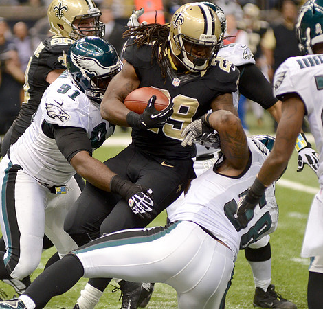 Saints coach Joe Vitt on RB Chris Ivory: Chris is a powerful back.