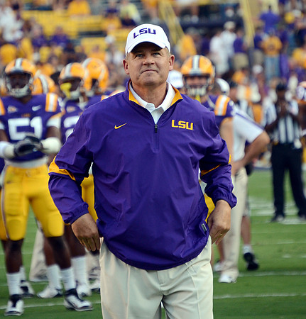 LSU football coach Les Miles - Michael Tortorich Photography